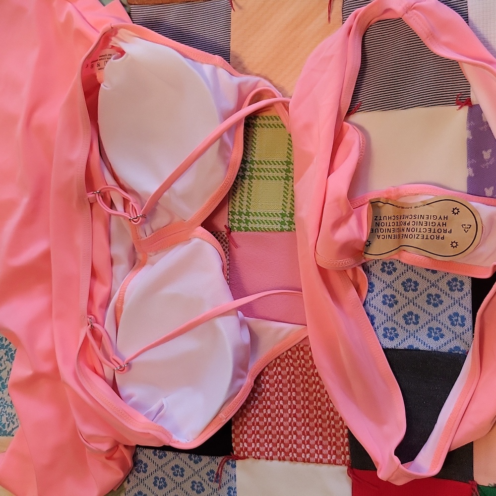 Pink Ruffled Tankini Set - Picture 2 of 4